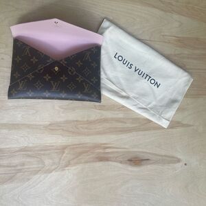 Louis Vuitton Pink and Brown Clutch